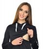 MijaCulture Casual 3 in1 Maternity and Nursing Pullover Sweatshirt with Print 4110 Black / Limited Edition / Sleeve